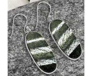 Natural Chrysotile Earrings SDE78360 E-1001, 14x31 mm