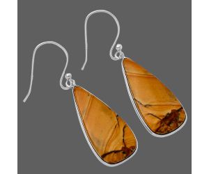 Picture Jasper Earrings SDE78467 E-1001, 12x26 mm