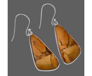 Picture Jasper Earrings SDE78493 E-1001, 14x27 mm