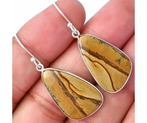 Picture Jasper Earrings SDE78502 E-1001, 15x24 mm