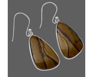 Picture Jasper Earrings SDE78502 E-1001, 15x24 mm