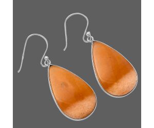 Orange Aventurine Earrings SDE78505 E-1001, 16x26 mm