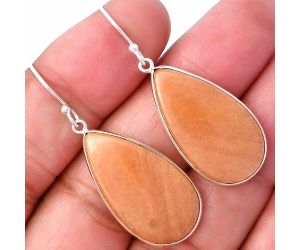 Orange Aventurine Earrings SDE78506 E-1001, 15x27 mm