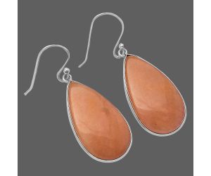 Orange Aventurine Earrings SDE78506 E-1001, 15x27 mm