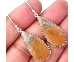 Orange Aventurine Earrings SDE78510 E-1001, 14x29 mm