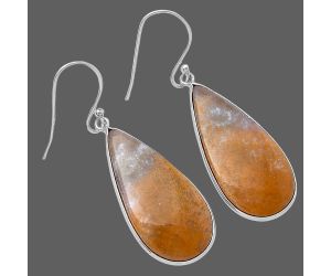 Orange Aventurine Earrings SDE78510 E-1001, 14x29 mm