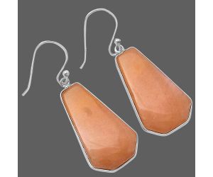 Orange Aventurine Earrings SDE78511 E-1001, 16x27 mm