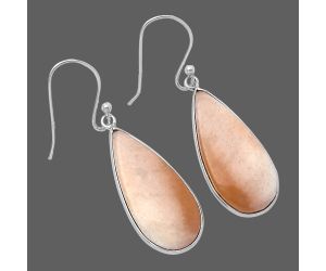 Orange Aventurine Earrings SDE78512 E-1001, 12x25 mm