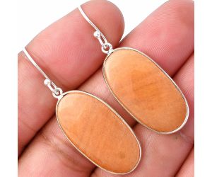 Orange Aventurine Earrings SDE78539 E-1001, 14x26 mm