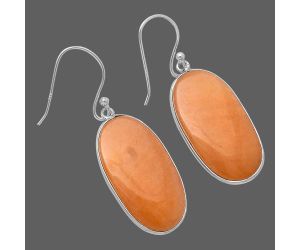 Orange Aventurine Earrings SDE78539 E-1001, 14x26 mm