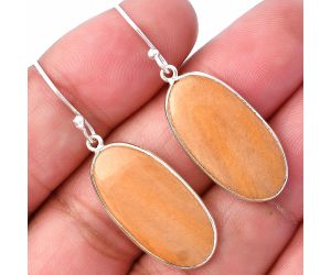 Orange Aventurine Earrings SDE78541 E-1001, 12x25 mm