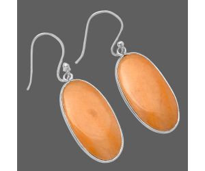 Orange Aventurine Earrings SDE78541 E-1001, 12x25 mm