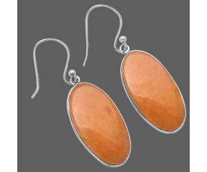 Orange Aventurine Earrings SDE78545 E-1001, 12x25 mm