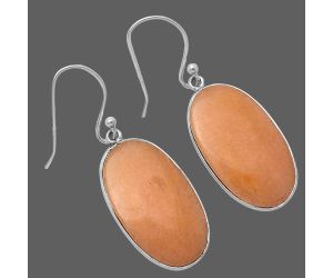 Orange Aventurine Earrings SDE78547 E-1001, 14x25 mm