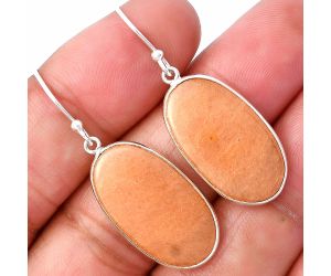 Orange Aventurine Earrings SDE78548 E-1001, 13x23 mm