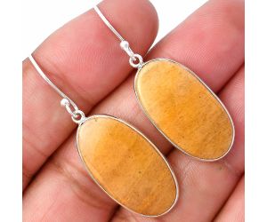 Orange Aventurine Earrings SDE78549 E-1001, 14x25 mm