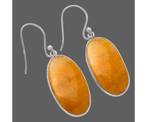 Orange Aventurine Earrings SDE78549 E-1001, 14x25 mm