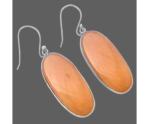 Orange Aventurine Earrings SDE78553 E-1001, 14x31 mm