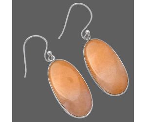 Orange Aventurine Earrings SDE78560 E-1001, 13x26 mm