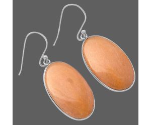 Orange Aventurine Earrings SDE78561 E-1001, 16x27 mm