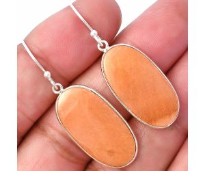 Orange Aventurine Earrings SDE78568 E-1001, 13x25 mm