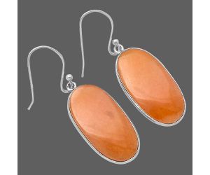 Orange Aventurine Earrings SDE78568 E-1001, 13x25 mm