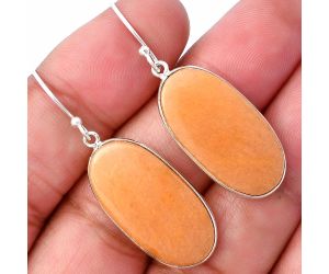 Orange Aventurine Earrings SDE78570 E-1001, 13x26 mm