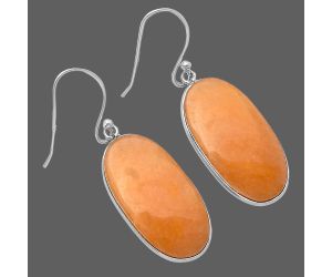 Orange Aventurine Earrings SDE78570 E-1001, 13x26 mm