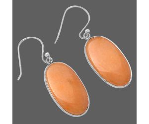 Orange Aventurine Earrings SDE78571 E-1001, 13x23 mm