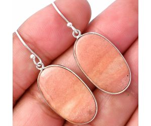 Pink Aventurine Earrings SDE78576 E-1001, 14x24 mm