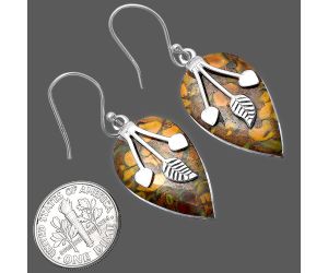 Fruit Jasper Earrings SDE79274 E-1233, 15x26 mm