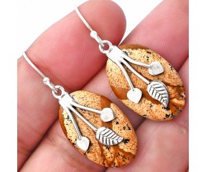 Picture Jasper Earrings SDE79278 E-1233, 15x23 mm