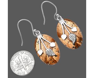 Picture Jasper Earrings SDE79278 E-1233, 15x23 mm