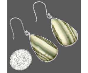 Natural Serpentine Earrings SDE79317 E-1001, 16x28 mm