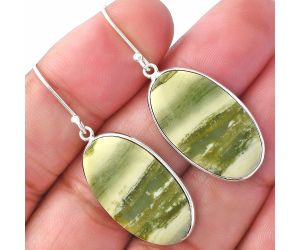 Natural Serpentine Earrings SDE79348 E-1001, 15x25 mm