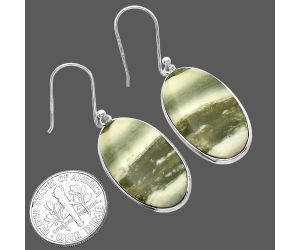 Natural Serpentine Earrings SDE79348 E-1001, 15x25 mm