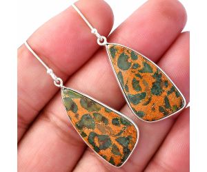 Bamboo Jasper Earrings SDE79473 E-1001, 14x29 mm