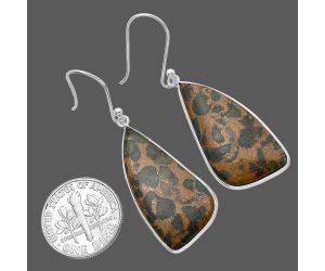 Bamboo Jasper Earrings SDE79473 E-1001, 14x29 mm