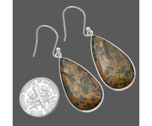 Bamboo Jasper Earrings SDE79474 E-1001, 14x27 mm