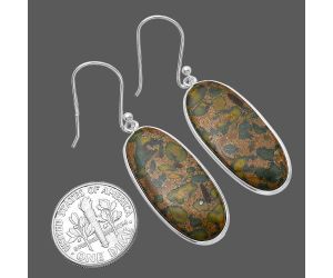 Bamboo Jasper Earrings SDE79476 E-1001, 12x28 mm