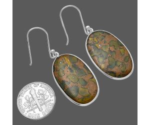 Bamboo Jasper Earrings SDE79477 E-1001, 15x26 mm