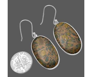 Bamboo Jasper Earrings SDE79481 E-1001, 16x28 mm