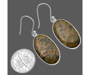 Bamboo Jasper Earrings SDE79482 E-1001, 14x24 mm