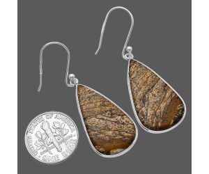 Picture Jasper Earrings SDE79894 E-1001, 15x25 mm