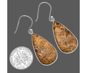 Picture Jasper Earrings SDE79896 E-1001, 14x27 mm