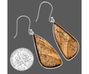 Picture Jasper Earrings SDE79897 E-1001, 14x31 mm