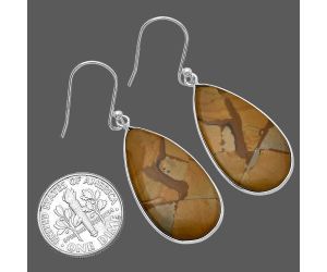 Picture Jasper Earrings SDE79901 E-1001, 14x27 mm