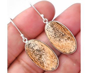 Picture Jasper Earrings SDE79915 E-1001, 13x23 mm