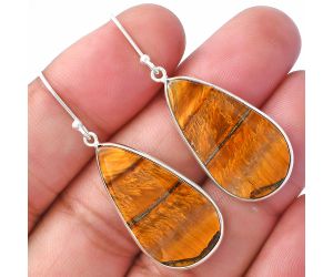 Tiger Eye Earrings SDE79916 E-1001, 15x27 mm