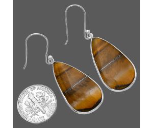 Tiger Eye Earrings SDE79916 E-1001, 15x27 mm